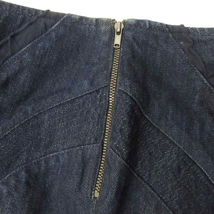 Versace Jeans Couture Denim Set Silk Contrast Indigo Blue Medusa Button Top 38 — view 7