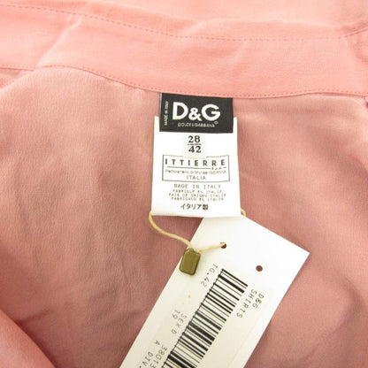 Dolce & Gabbana D&G Tagged Top Quality Silk 100% Ruffle Shirt Pearl Button — view 4