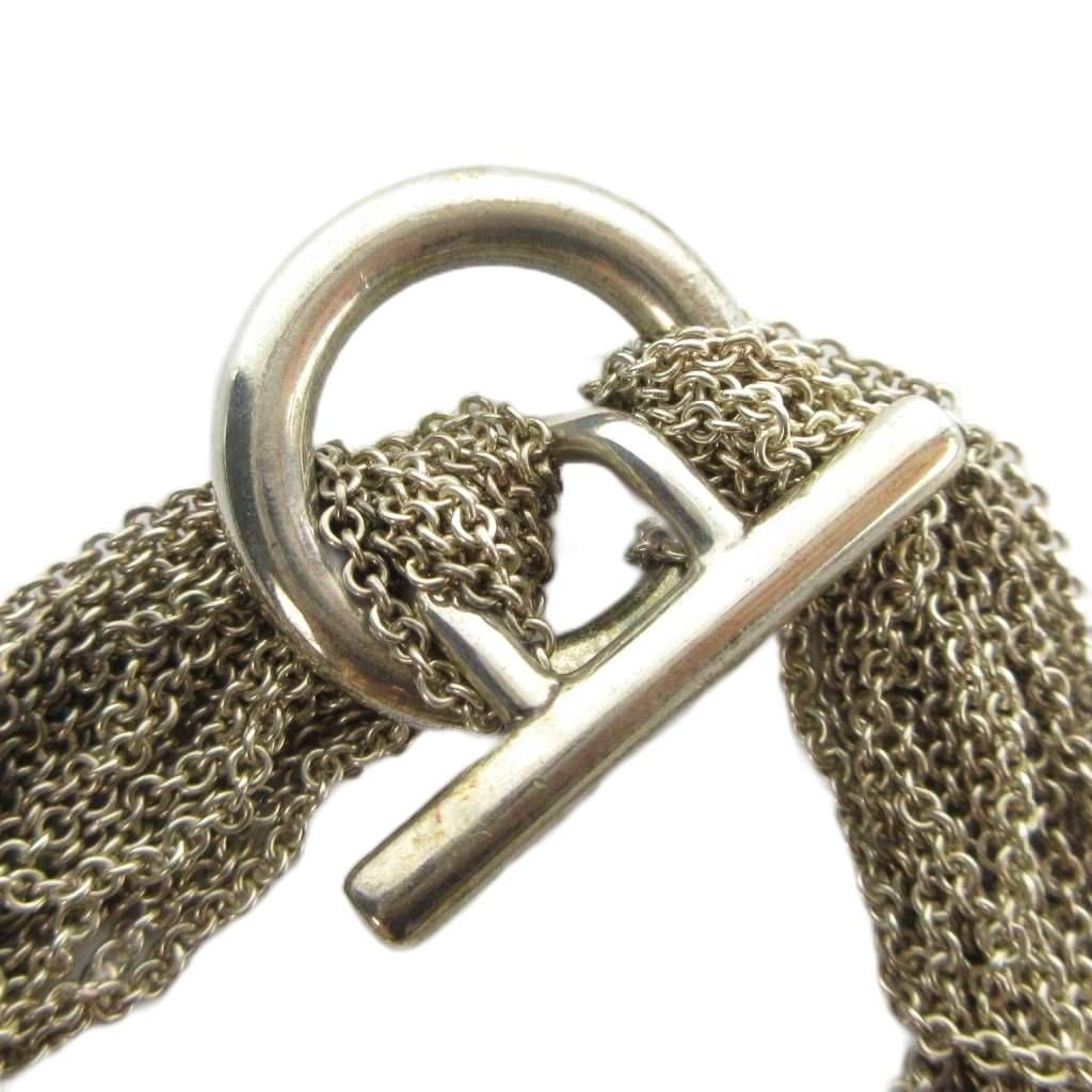 Tiffany & Co Open Heart Toggle Chain Bracelet 10 Row Silver — view 5