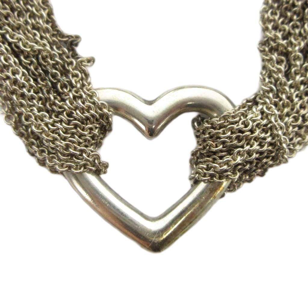Tiffany & Co Open Heart Toggle Chain Bracelet 10 Row Silver — view 4