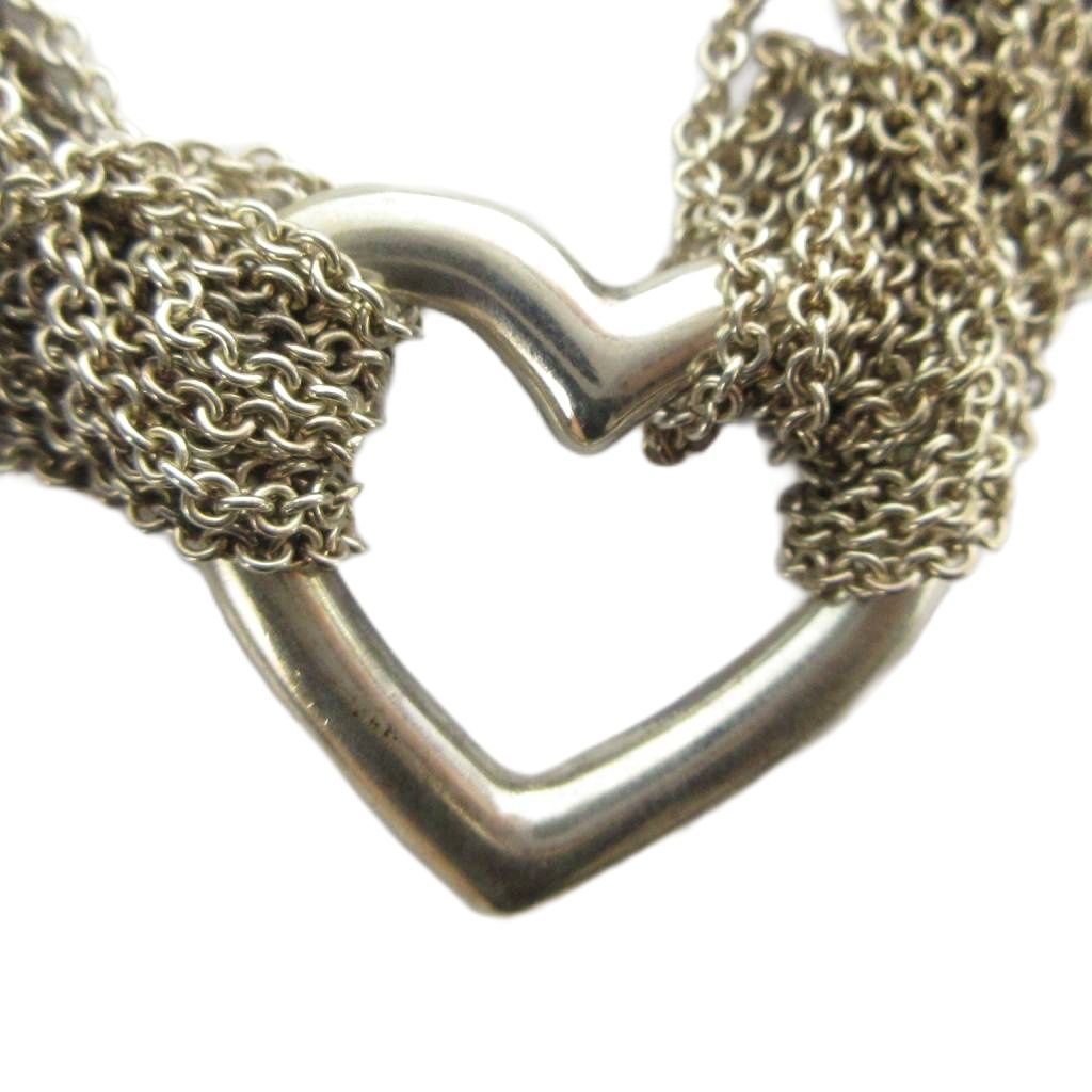 Tiffany & Co Open Heart Toggle Chain Bracelet 10 Row Silver — view 3