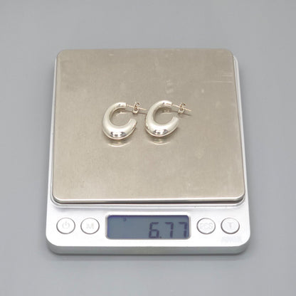 Tiffany & Co Half Hoop Earrings Sterling Silver — view 8