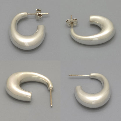 Tiffany & Co Half Hoop Earrings Sterling Silver — view 5