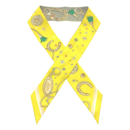 Hermes Tsuiri Scarf SE la Fet Yellow — view 3