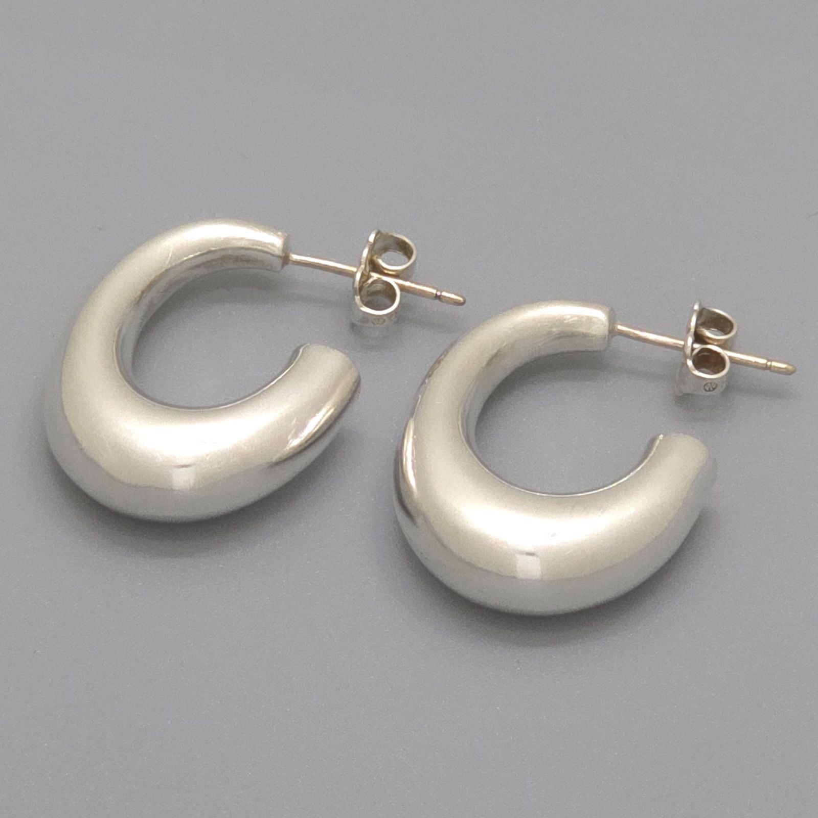 Tiffany & Co Half Hoop Earrings Sterling Silver — view 3