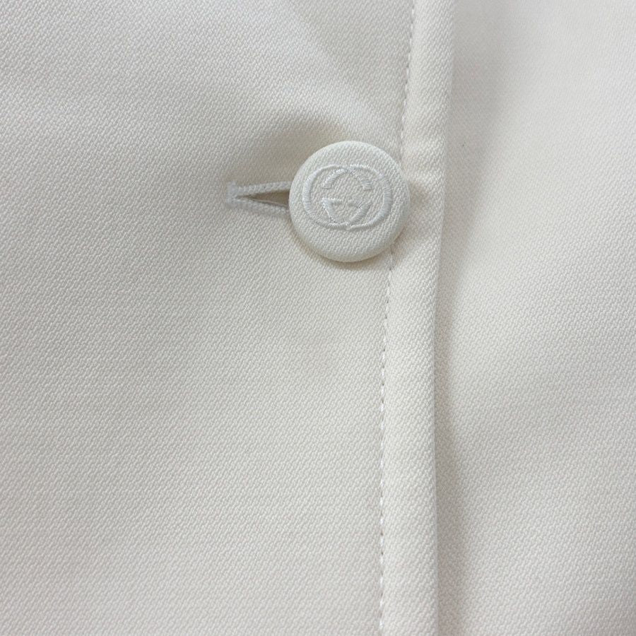 Gucci Wool Long Coat Ivory 40 — view 7