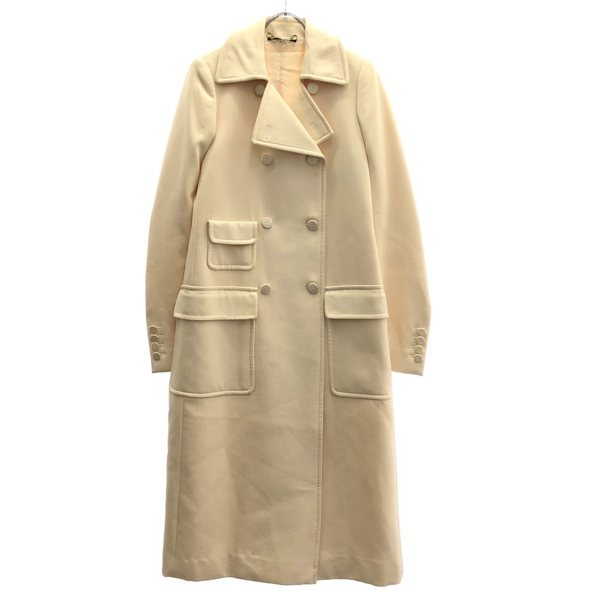 Gucci Wool Long Coat Ivory 40