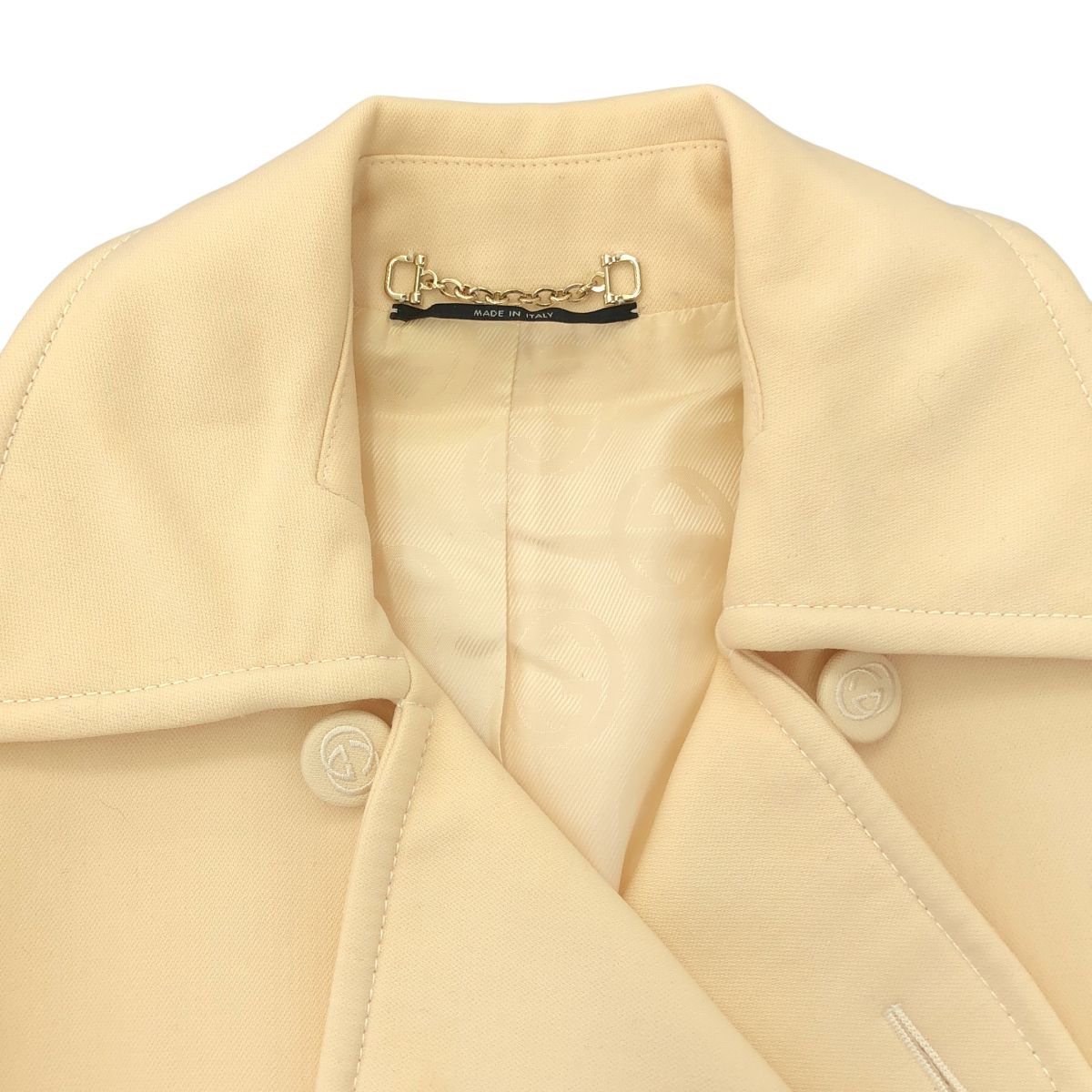Gucci Wool Long Coat Ivory 40 — view 4