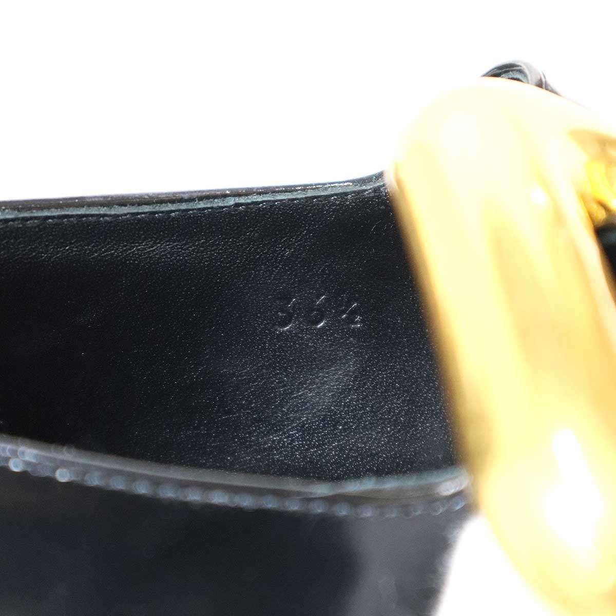 Bottega Veneta Rug Mary Jane Buckle Leather Shoes Black Gold — view 6