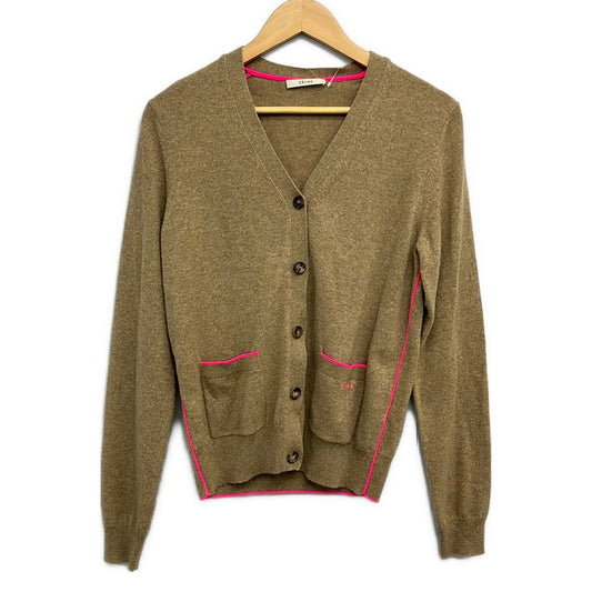Celine Cardigan M Brown Beige Pink Long Sleeve