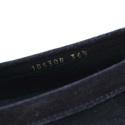Prada Suede Leather Driving Shoes Navy — view 6