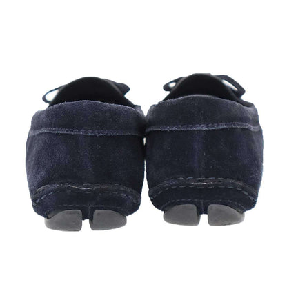 Prada Suede Leather Driving Shoes Navy — view 3