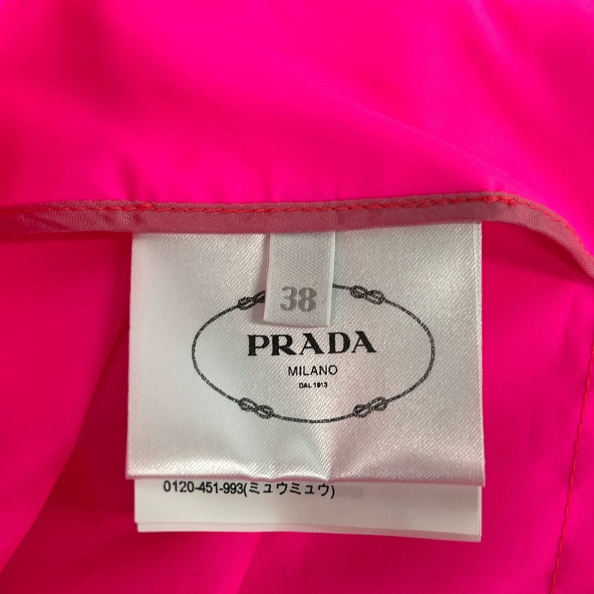 Prada Wrap Skirt 38 S Pink Knee Length Pleats — view 5