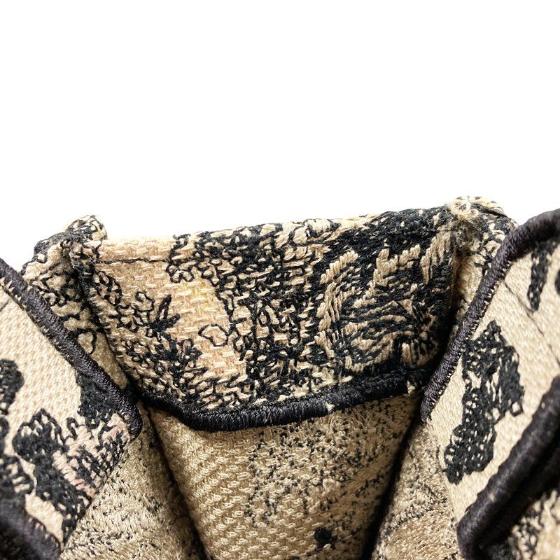Dior Book Tote Mini Shoulder Bag Phone 2-Way Beige Canvas — view 9