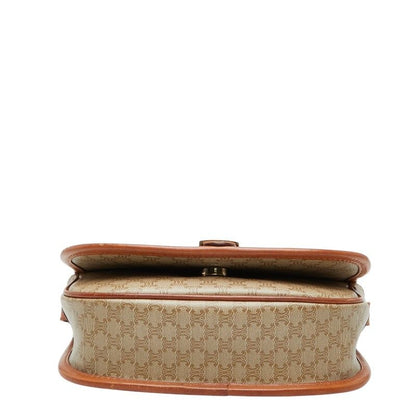 Celine Macadam Crossbody Shoulder Bag Beige Brown Leather — view 3