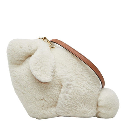Loewe Bunny Mini Shoulder Bag Crossbody Rabbit Off White Boa Leather
