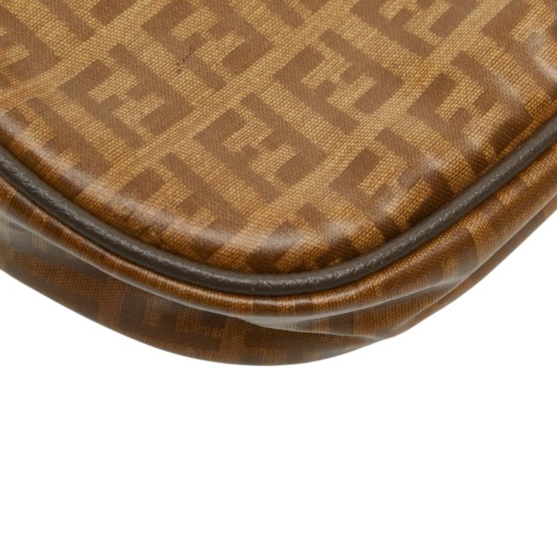 Fendi Zucchino Crossbody Shoulder Bag Pochette Brown Gray — view 7