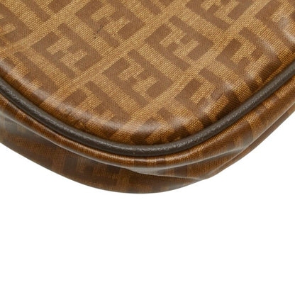 Fendi Zucchino Crossbody Shoulder Bag Pochette Brown Gray — view 7