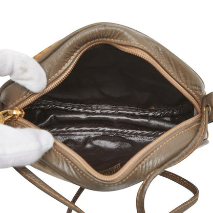 Fendi Zucchino Crossbody Shoulder Bag Pochette Brown Gray — view 9