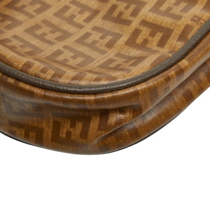 Fendi Zucchino Crossbody Shoulder Bag Pochette Brown Gray — view 6