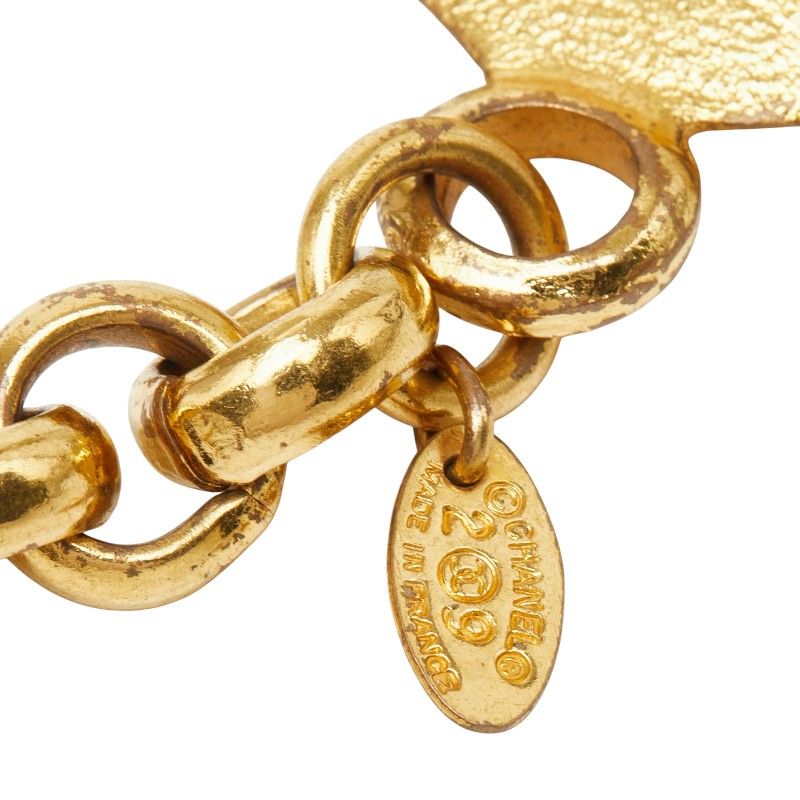 Chanel CC Logo Vintage Chain Key Holder Charm Gold Plated — view 4