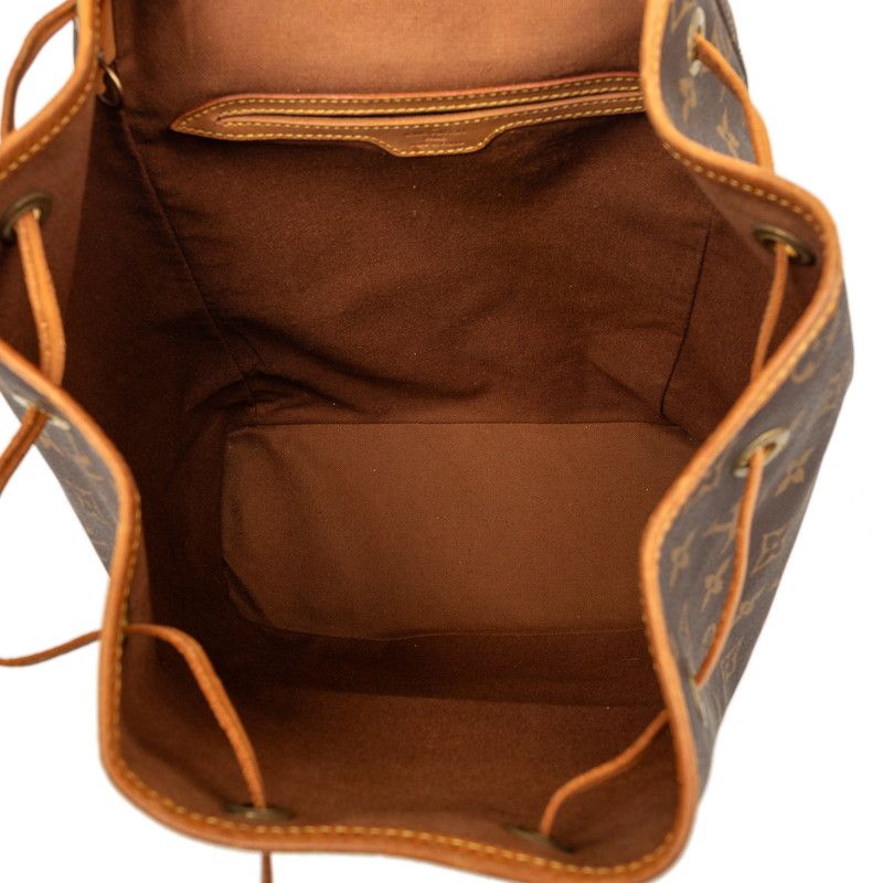 Louis Vuitton Monogram Montsouris GM Backpack Drawstring Brown Leather — view 5