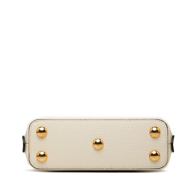 Gucci Adidas Horsebit 2-Way Shoulder Bag White Black Leather — view 3