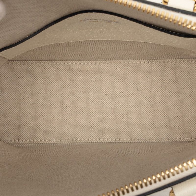 Gucci Adidas Horsebit 2-Way Shoulder Bag White Black Leather — view 4