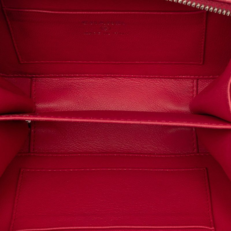 Chanel CC Logo Quilted Crossbody Chain Shoulder Bag Pink Lambskin — view 4