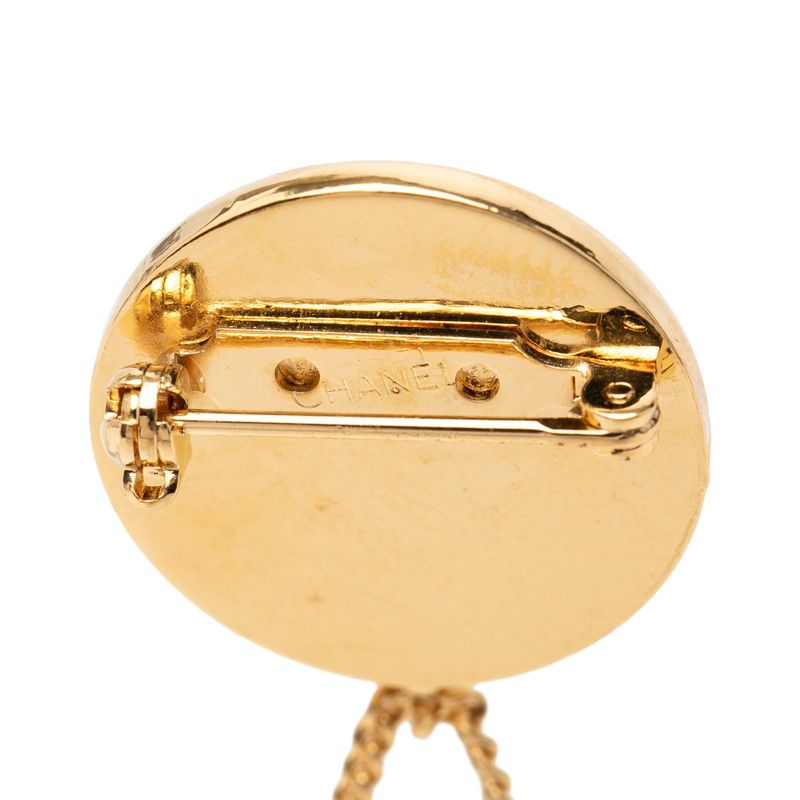 Chanel CC Logo Quilted Bag Motif Brooch Gold Plated — view 3