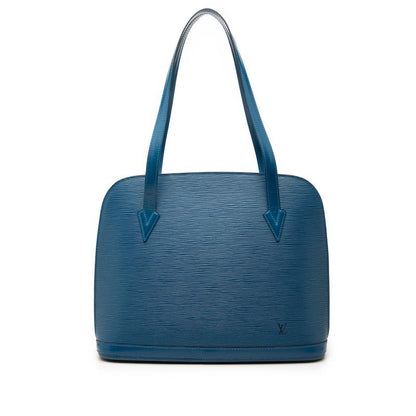 Louis Vuitton Epi Lussac Tote Shoulder Bag Toledo Blue Leather