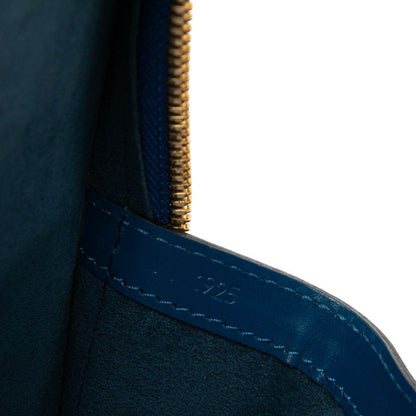 Louis Vuitton Epi Lussac Tote Shoulder Bag Toledo Blue Leather — view 6