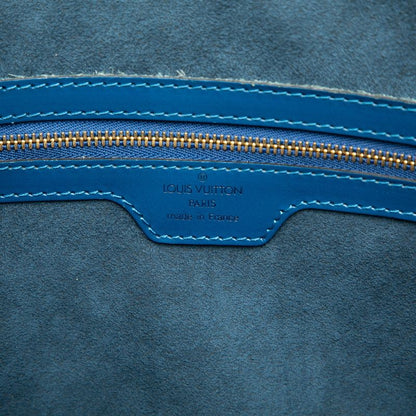 Louis Vuitton Epi Lussac Tote Shoulder Bag Toledo Blue Leather — view 5