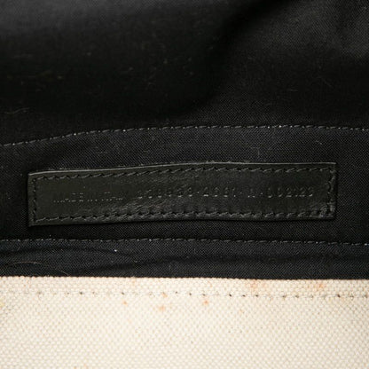 Balenciaga Navy Cabas S Tote Ivory White Canvas Leather — view 6