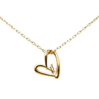 Louis Vuitton Collier Heart Foreign Love Necklace Gold Plated