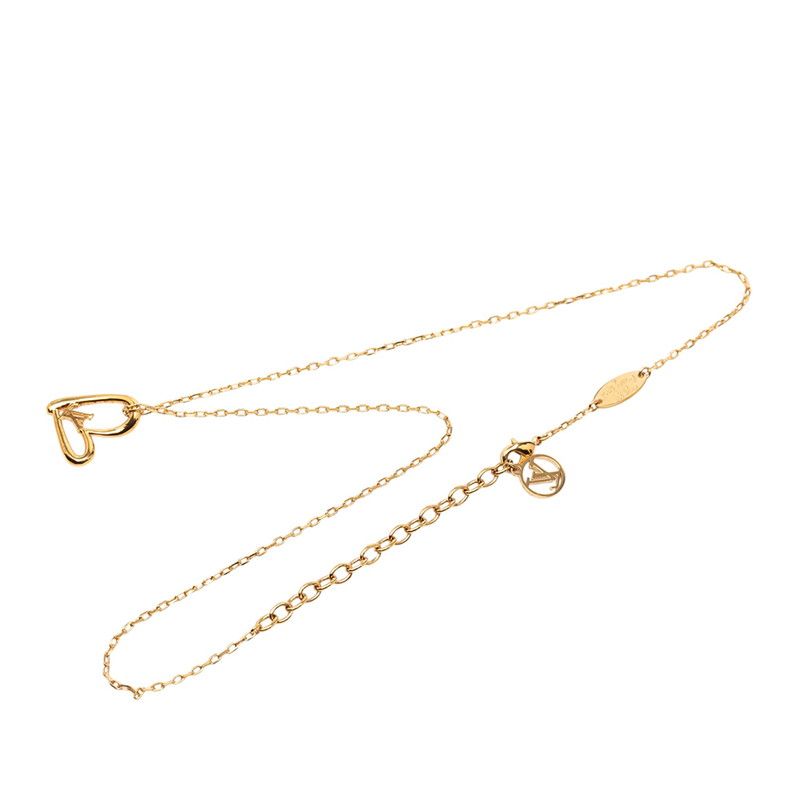 Louis Vuitton Collier Heart Foreign Love Necklace Gold Plated — view 3