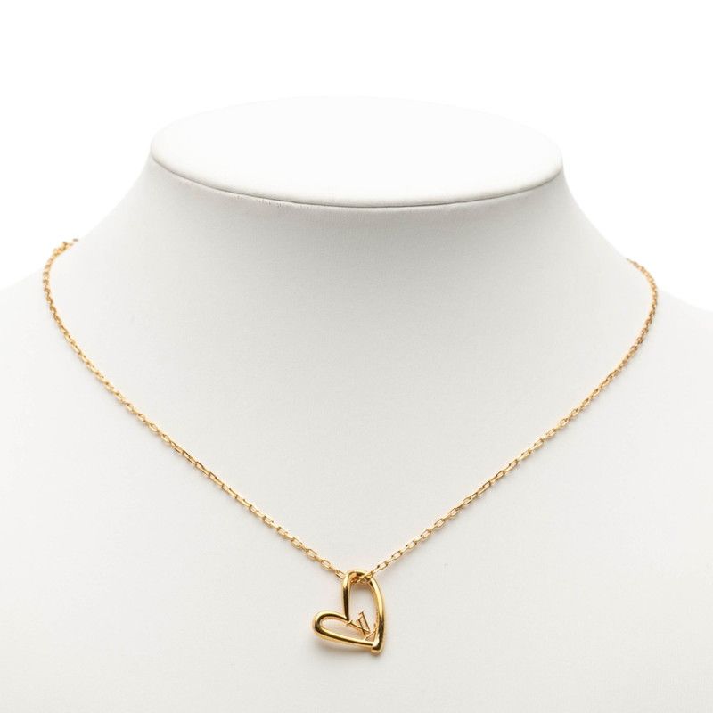 Louis Vuitton Collier Heart Foreign Love Necklace Gold Plated — view 7