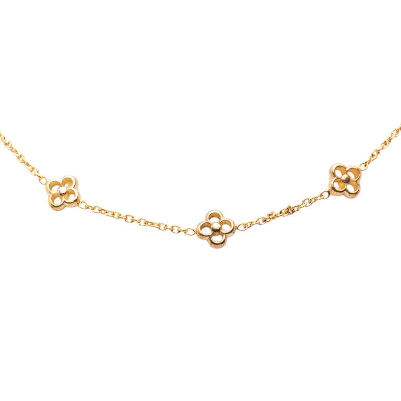 Louis Vuitton Flower Full Necklace Gold Plated — view 2