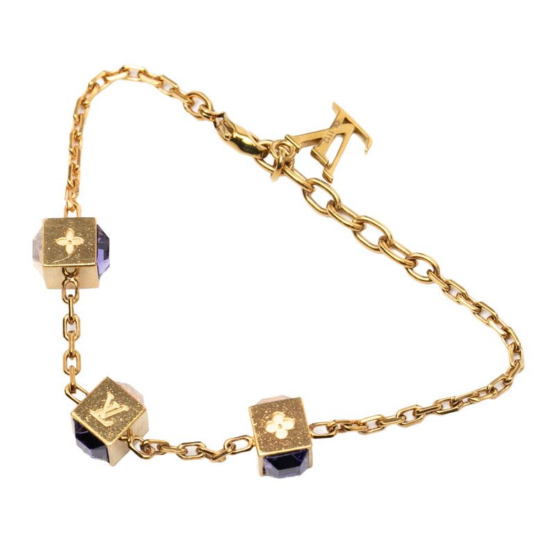 Louis Vuitton Bracelet Gambling Gold Purple Plated — view 2