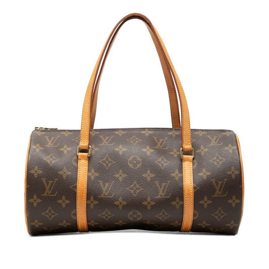 Louis Vuitton Monogram Papillon 30 Handbag Brown Leather