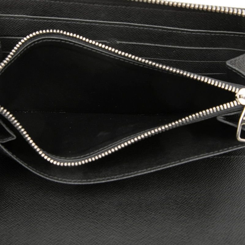 Louis Vuitton Damier Graphite Zippy Organizer Zip Around Wallet Black Leather — view 4