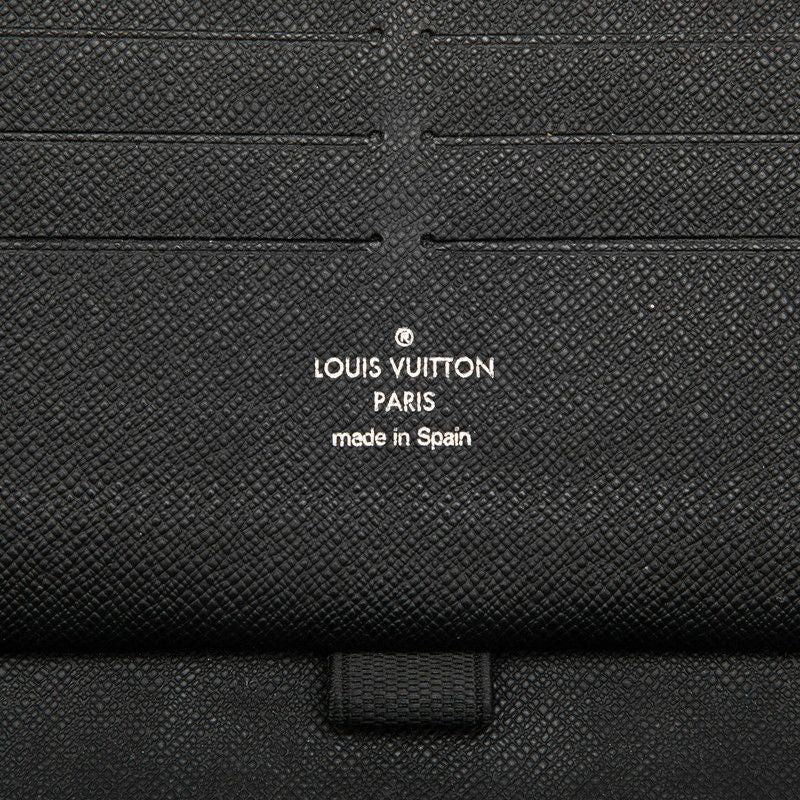 Louis Vuitton Damier Graphite Zippy Organizer Zip Around Wallet Black Leather — view 6