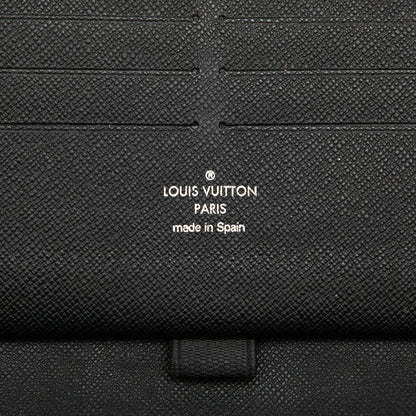 Louis Vuitton Damier Graphite Zippy Organizer Zip Around Wallet Black Leather — view 6