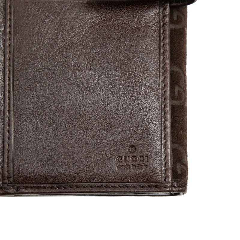 Gucci Horsebit Wallet Brown Suede Leather — view 6