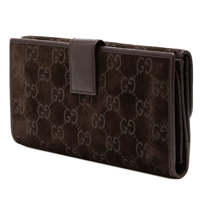 Gucci Horsebit Wallet Brown Suede Leather — view 2