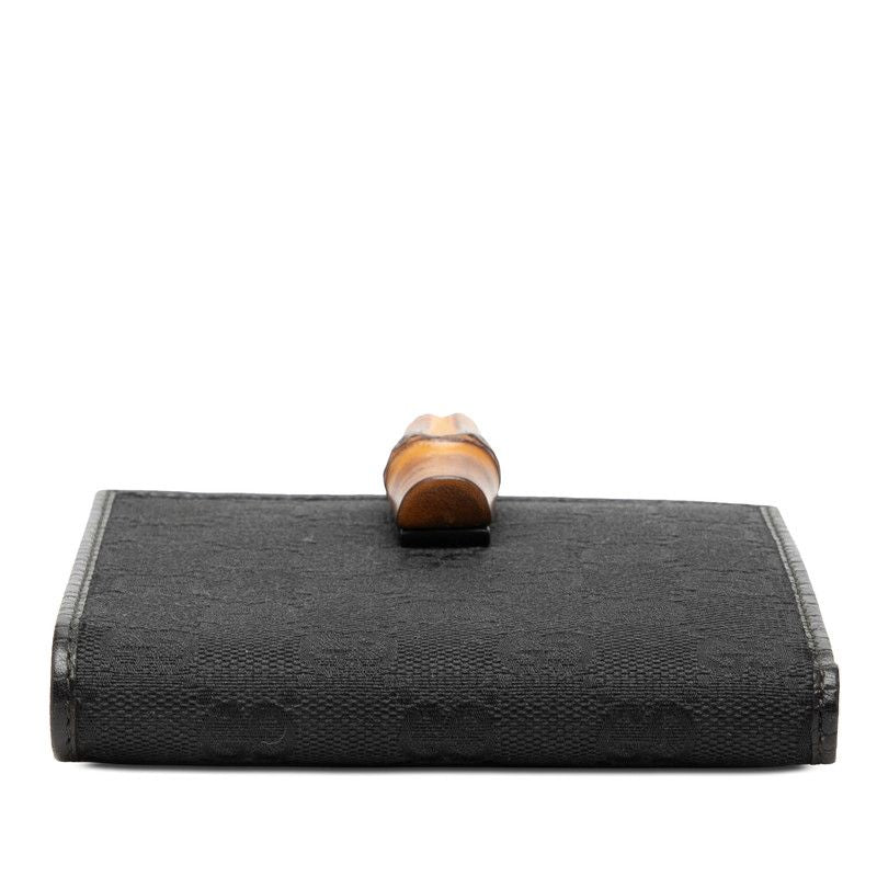 Gucci GG Canvas Bamboo Bifold Wallet Black — view 3