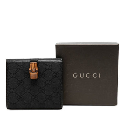 Gucci GG Canvas Bamboo Bifold Wallet Black — view 7