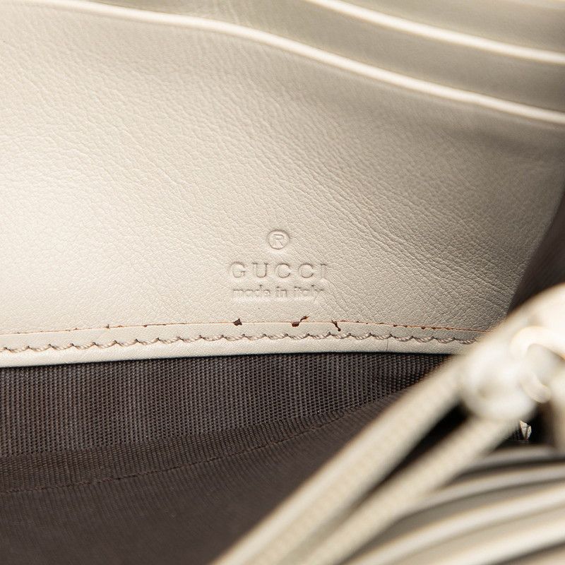 Gucci Micro Guccissima Wallet Ivory Leather — view 5