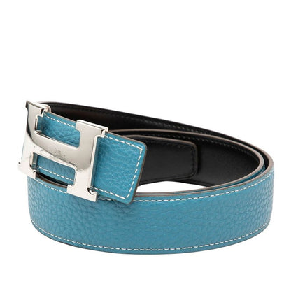 Hermes Constance Belt Reversible 85 Black Blue Jean Box Calf Taurillon Clemence — view 2