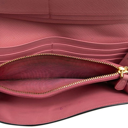 Prada Wallet Pink Multi Color Saffiano Leather — view 5
